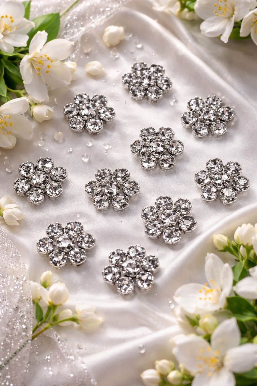 SS35#3D Rhinestones - Silver