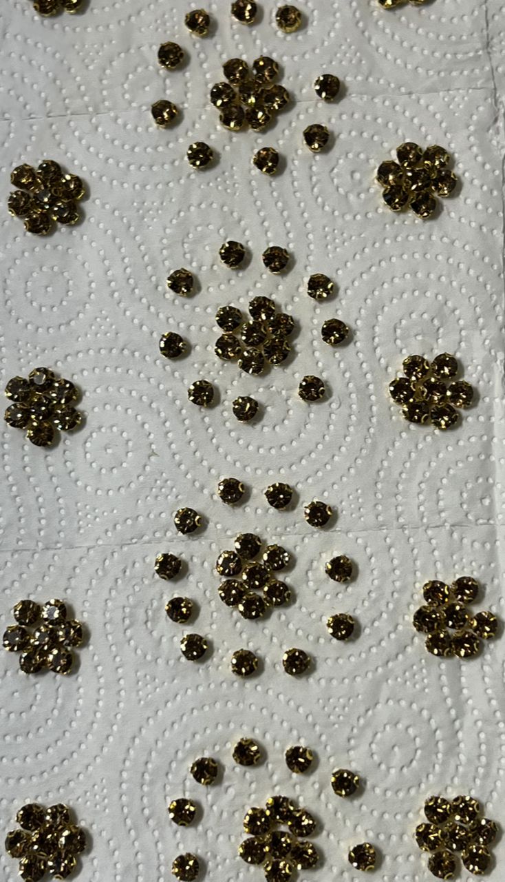 SS35#3D Rhinestones – Gold