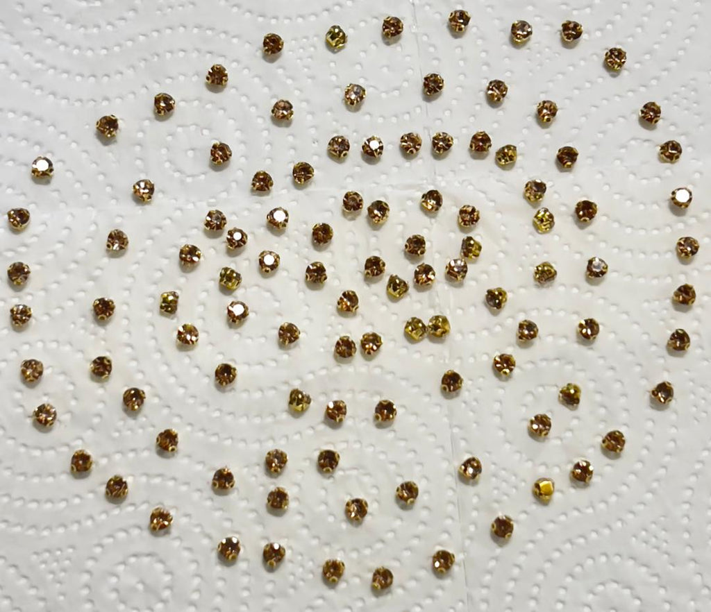 SS20#3D Rhinestones - Gold